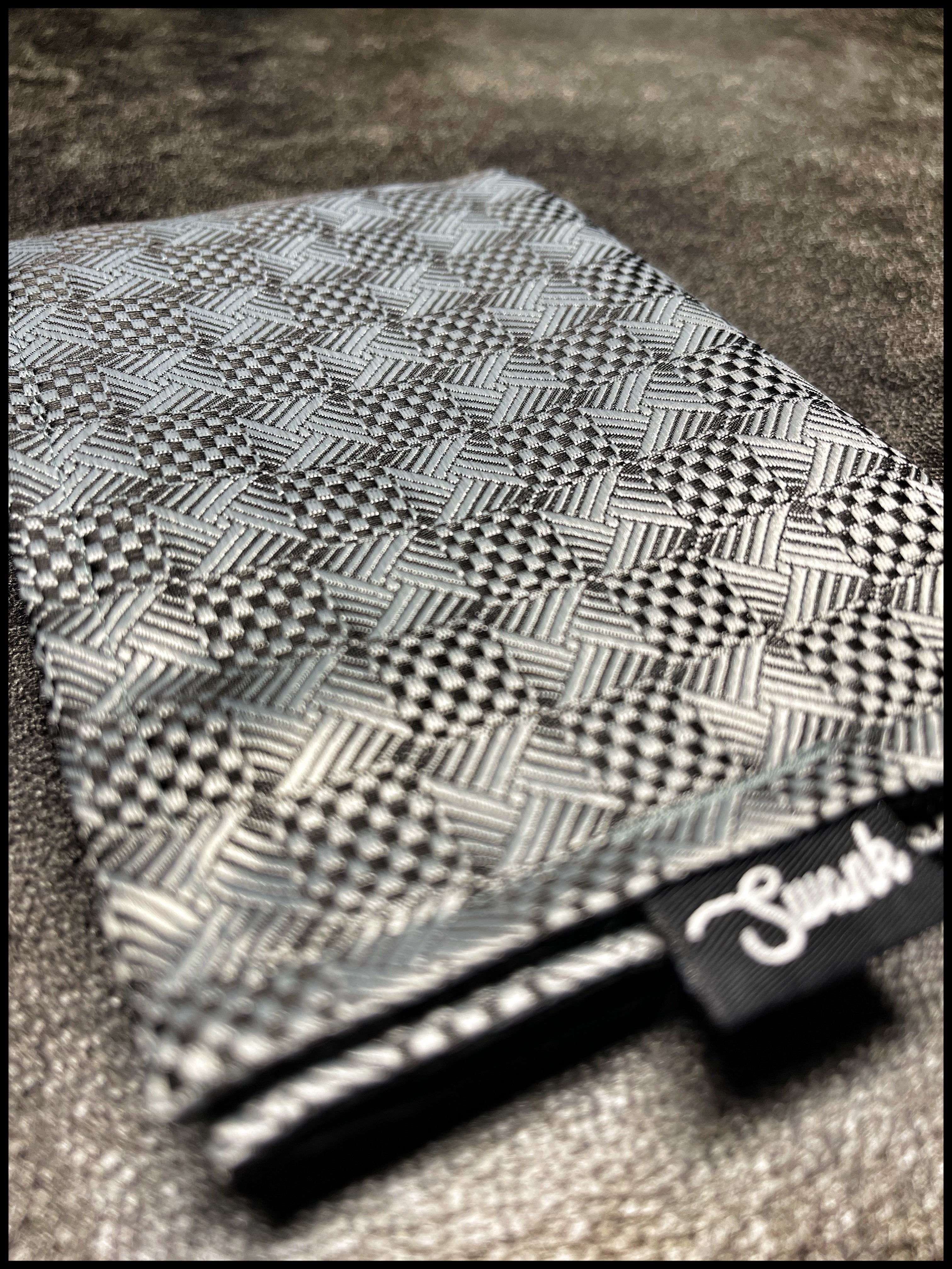 “Crossweave Gunmetal Grey Silk”