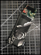 One-off silk lined “Black Koi” pouch.