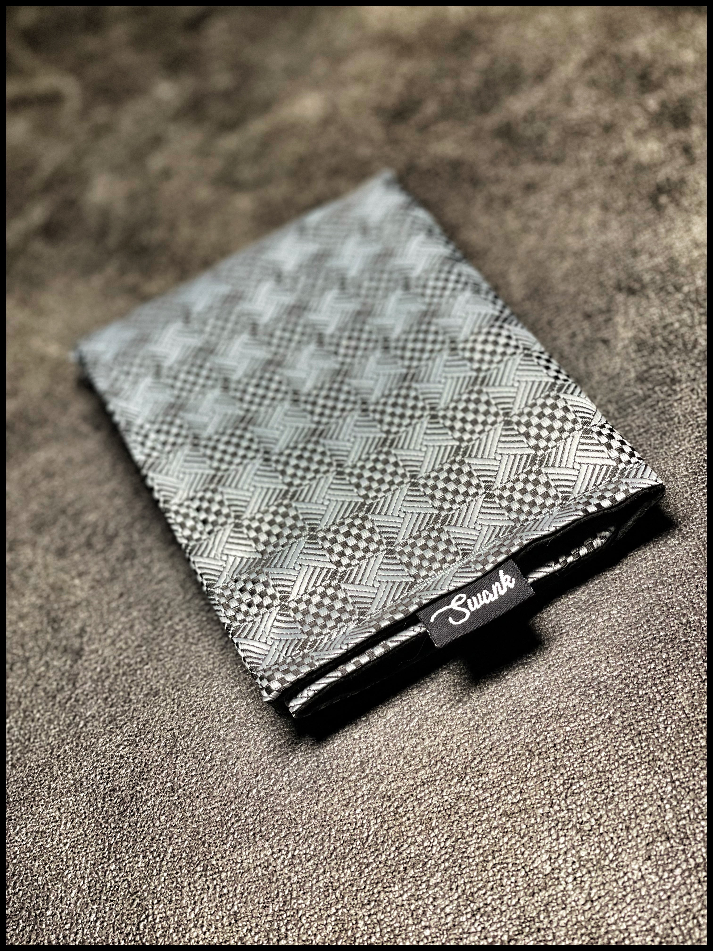 “Crossweave Gunmetal Grey Silk”