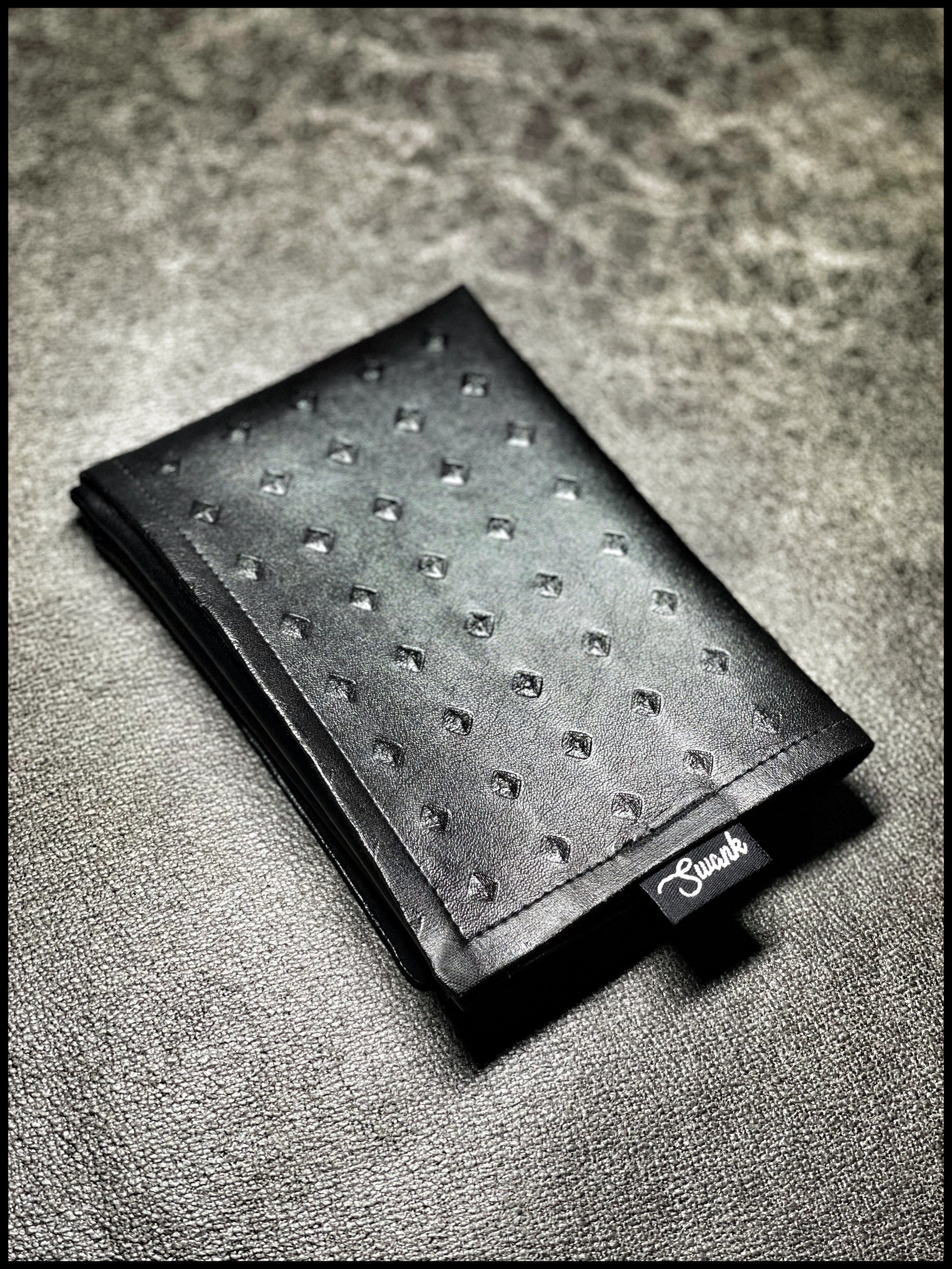 Diamond Plated Black Leather