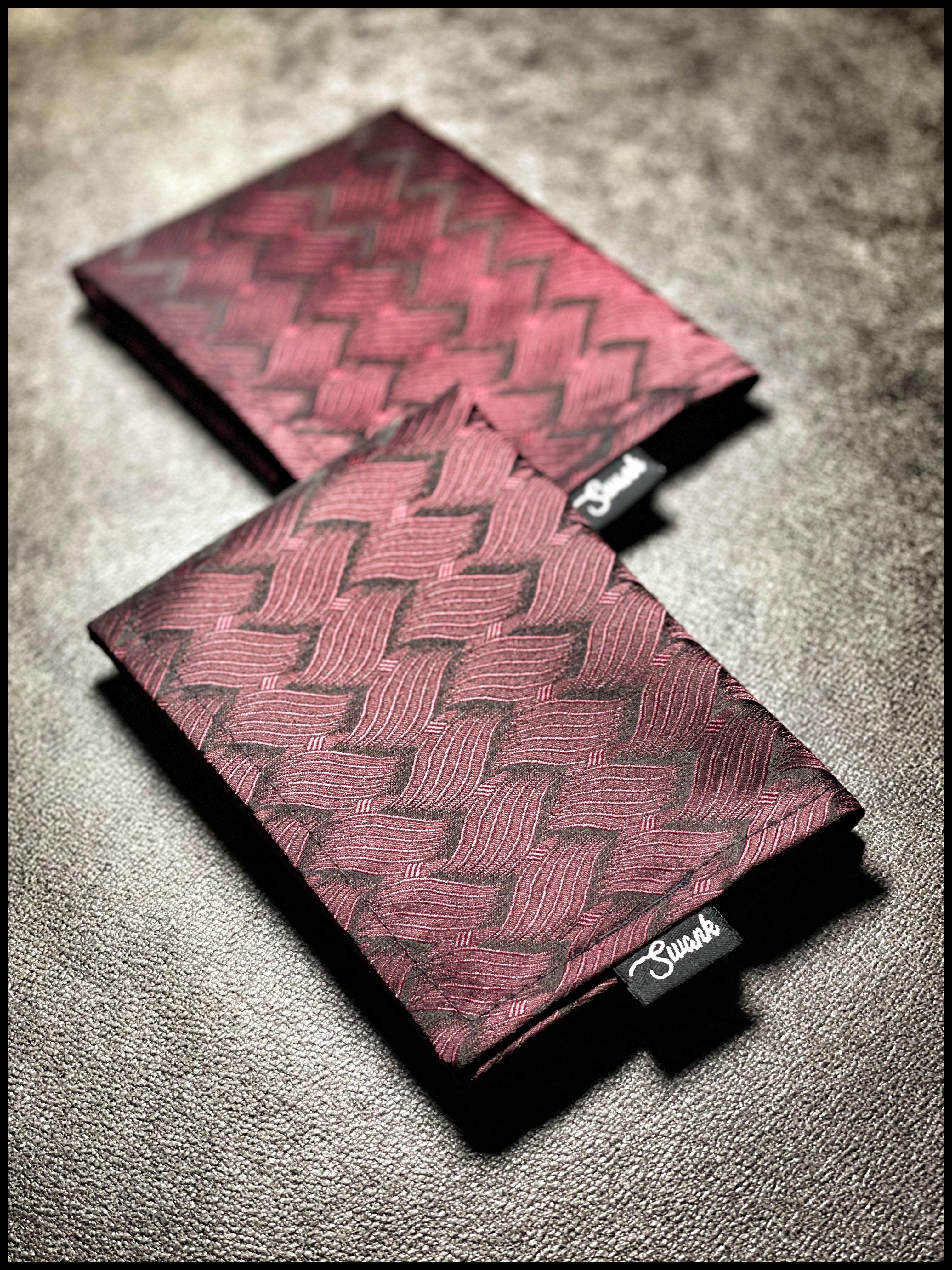 Basketweave Maroon Silk