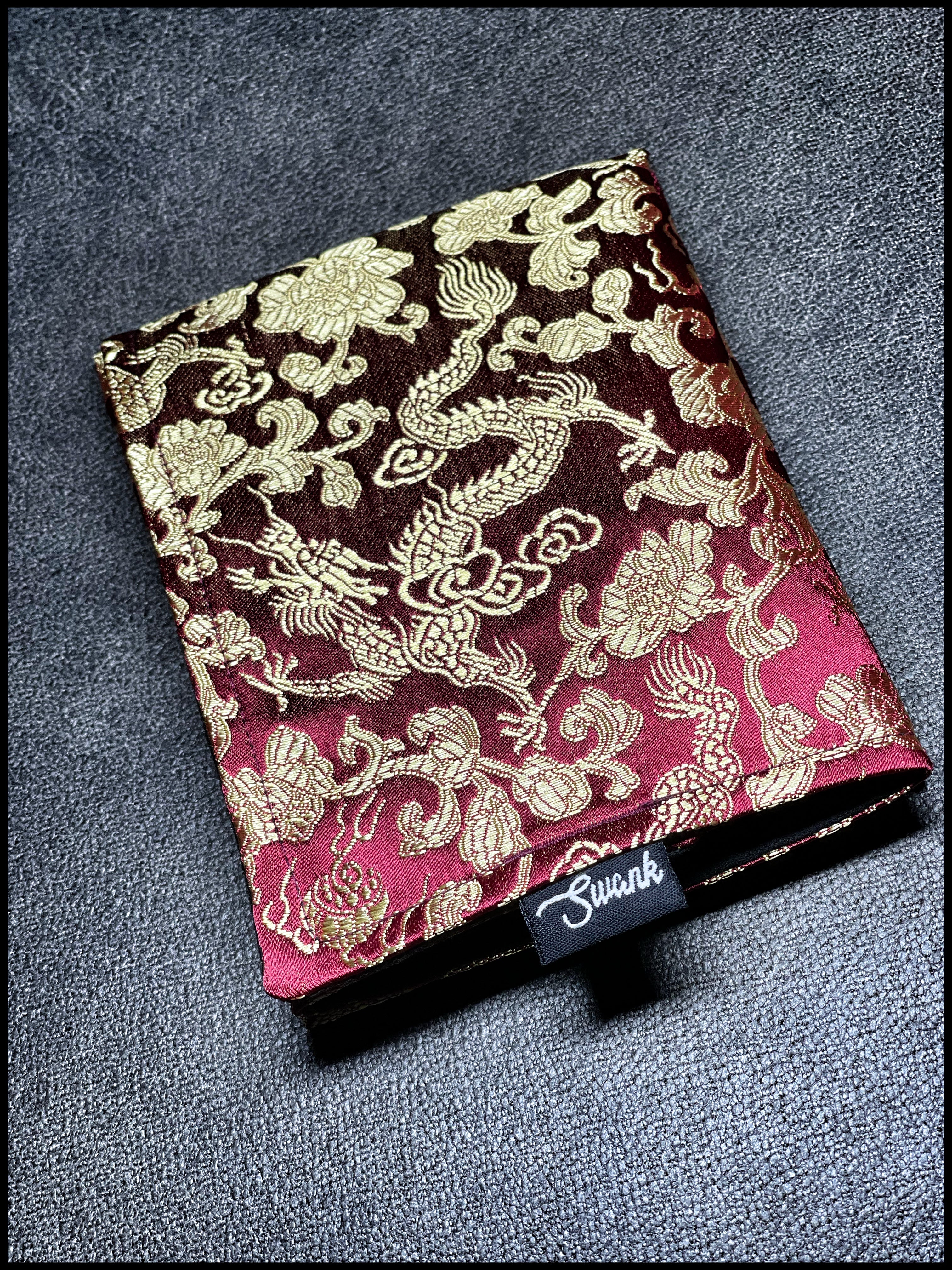 Cranberry Gold Dragon Silk